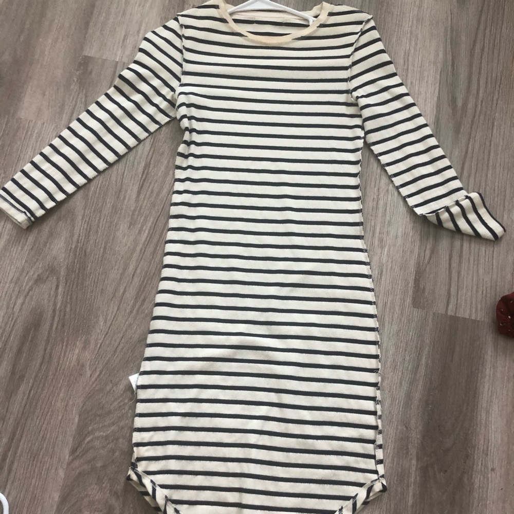 Striped long sleeve dress